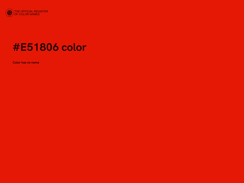 #E51806 color image