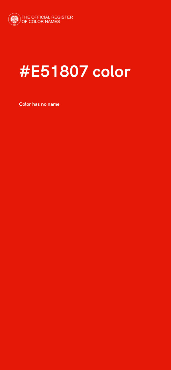 #E51807 color image