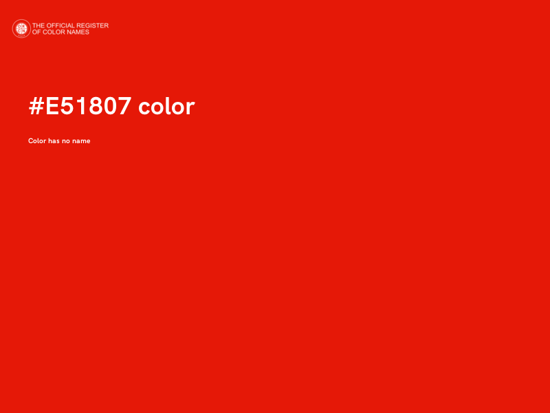 #E51807 color image