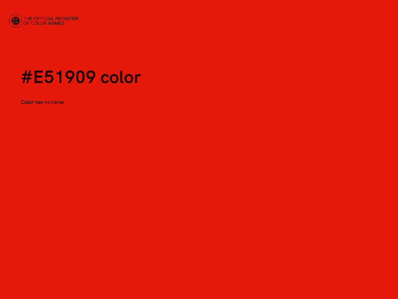 #E51909 color image