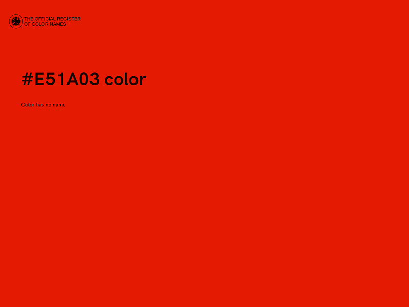 #E51A03 color image