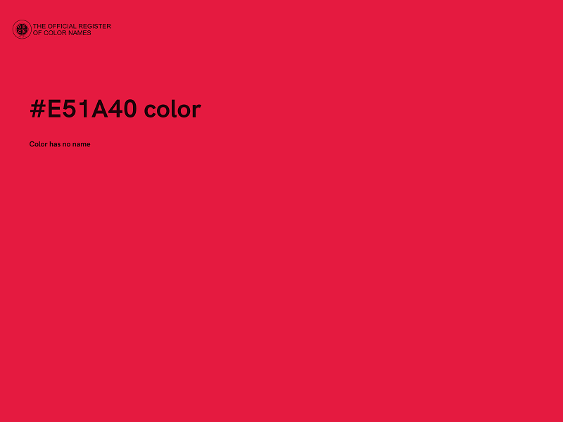 #E51A40 color image