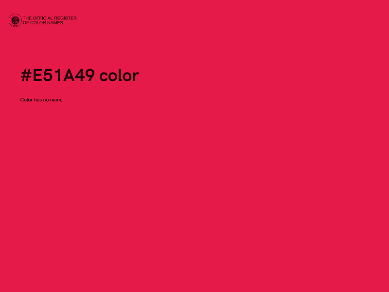 #E51A49 color image