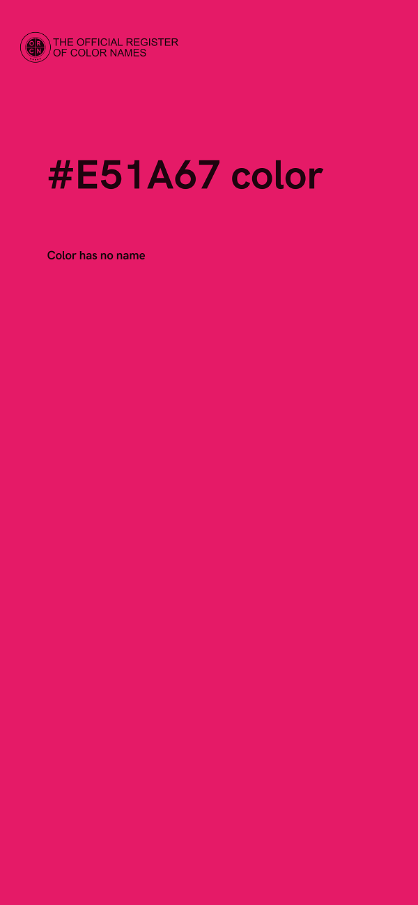 #E51A67 color image