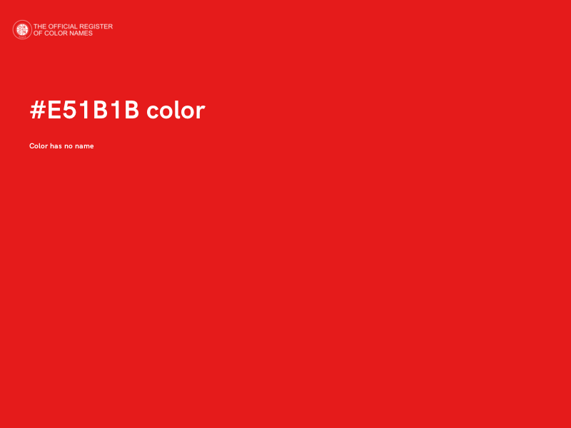 #E51B1B color image