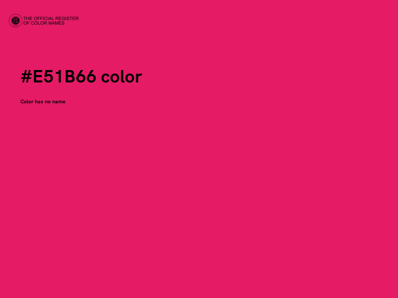 #E51B66 color image