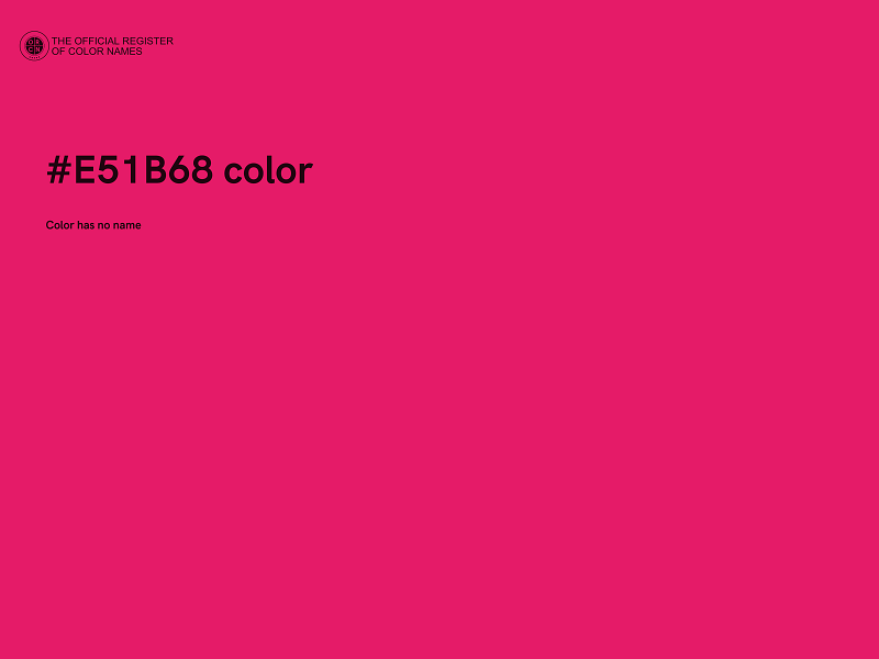 #E51B68 color image
