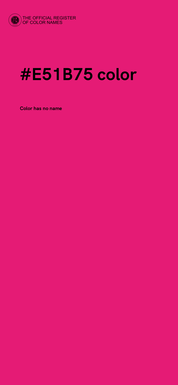 #E51B75 color image