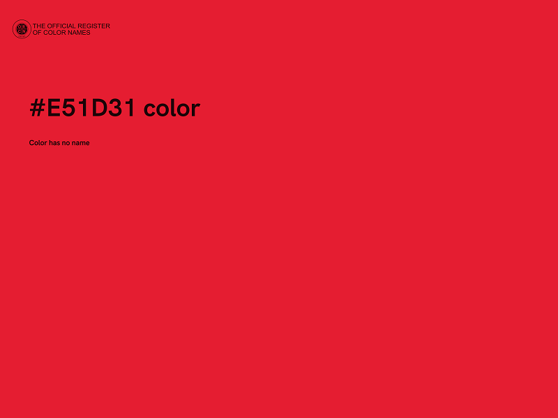 #E51D31 color image