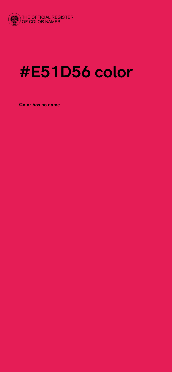 #E51D56 color image