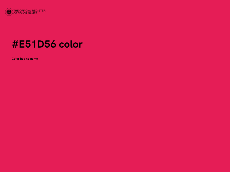 #E51D56 color image