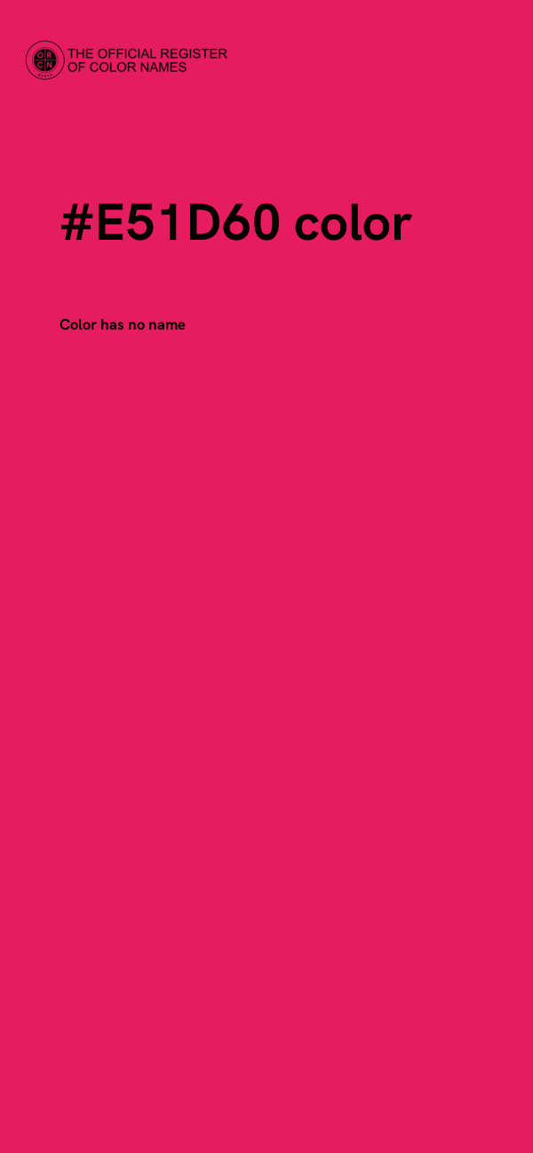 #E51D60 color image