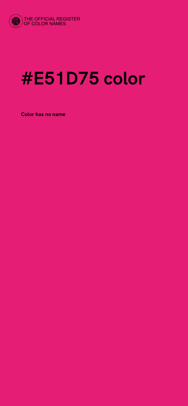 #E51D75 color image