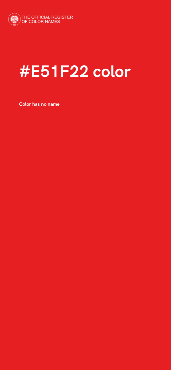 #E51F22 color image