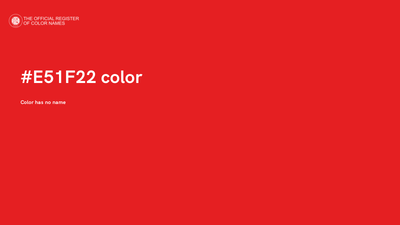 #E51F22 color image