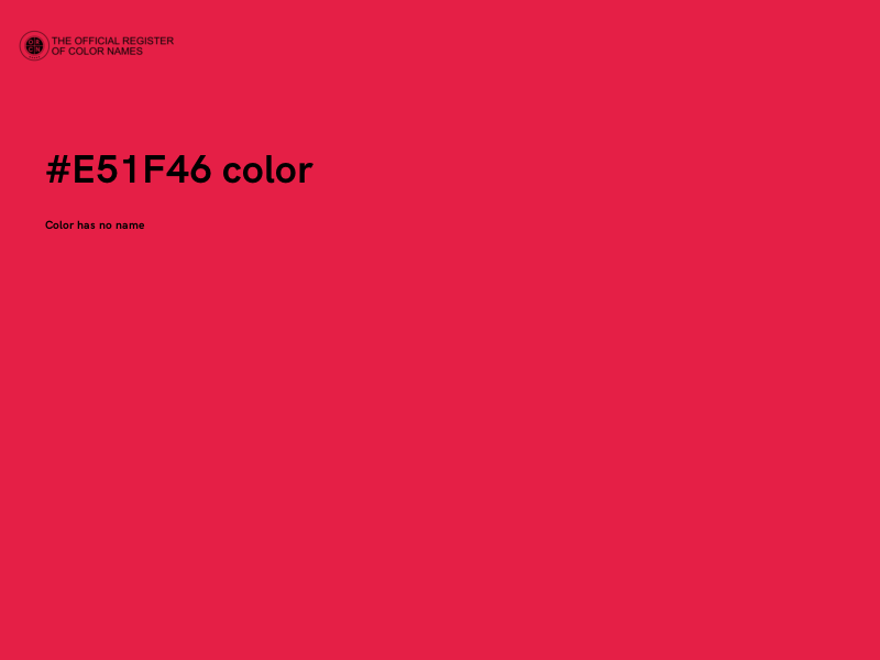 #E51F46 color image