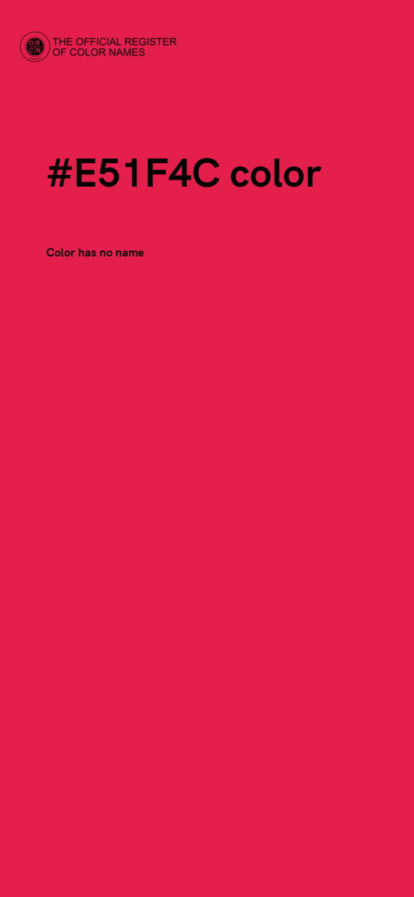 #E51F4C color image