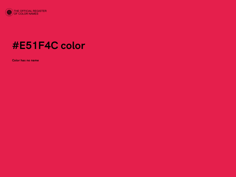 #E51F4C color image