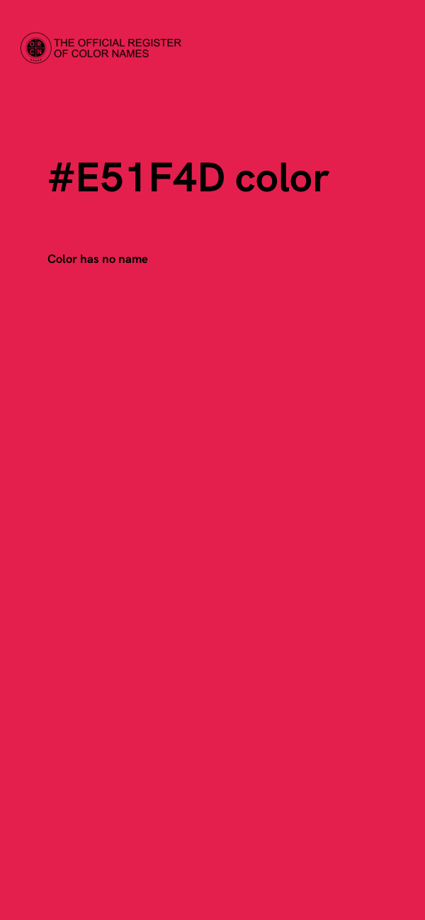 #E51F4D color image