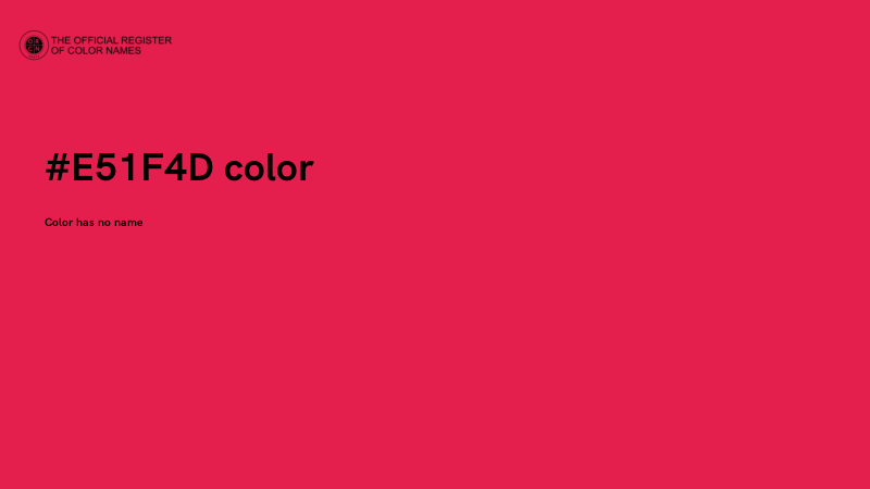 #E51F4D color image