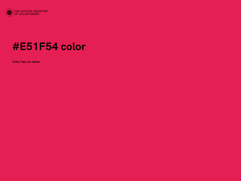 #E51F54 color image