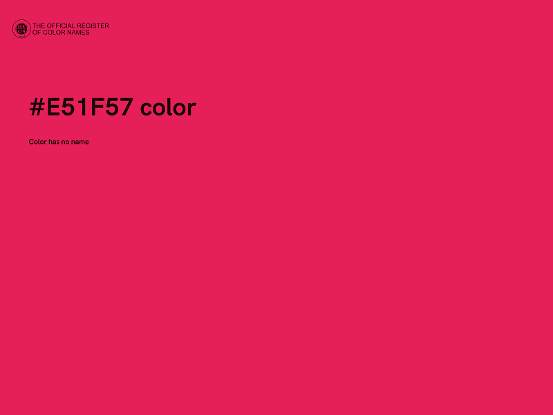 #E51F57 color image