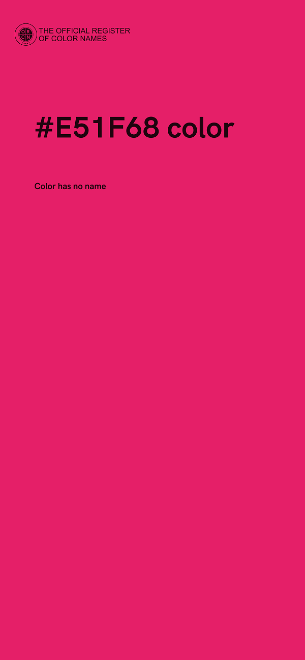 #E51F68 color image