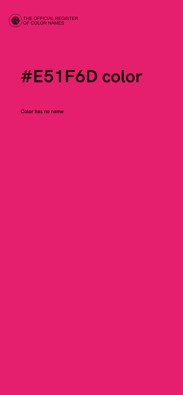 #E51F6D color image