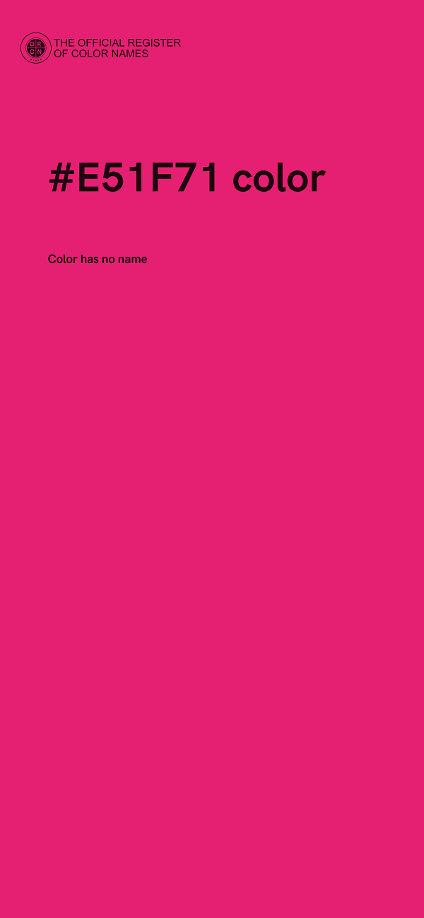 #E51F71 color image