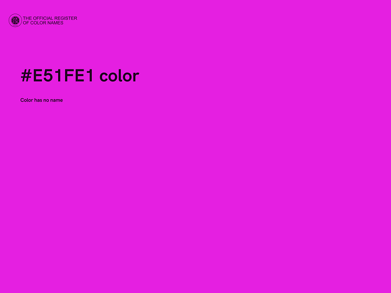 #E51FE1 color image