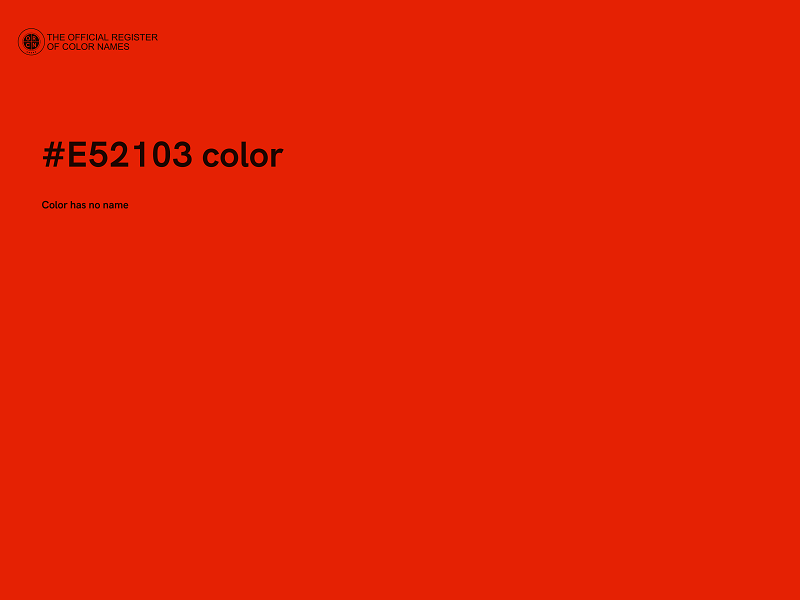 #E52103 color image