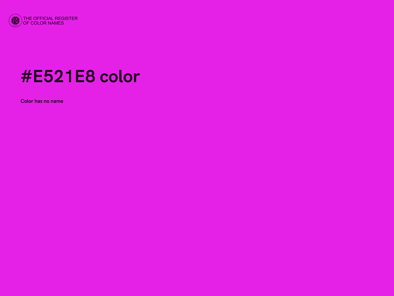 #E521E8 color image