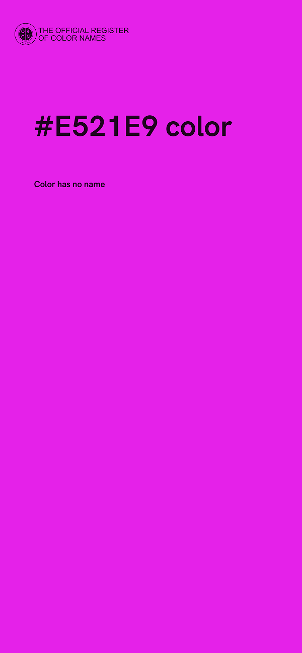 #E521E9 color image