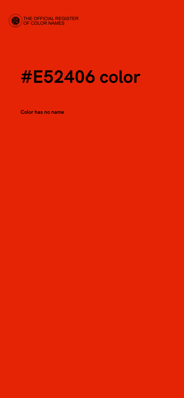 #E52406 color image