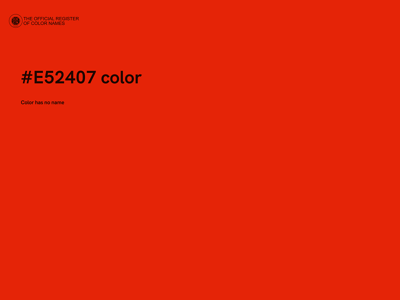 #E52407 color image