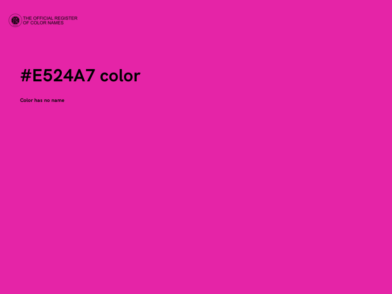 #E524A7 color image