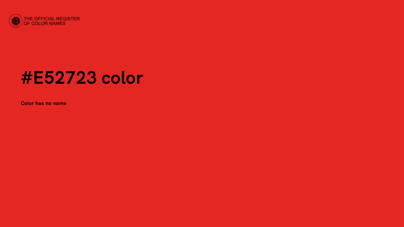 #E52723 color image