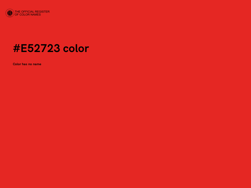 #E52723 color image