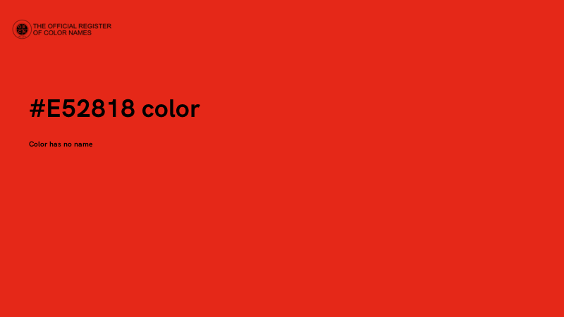 #E52818 color image