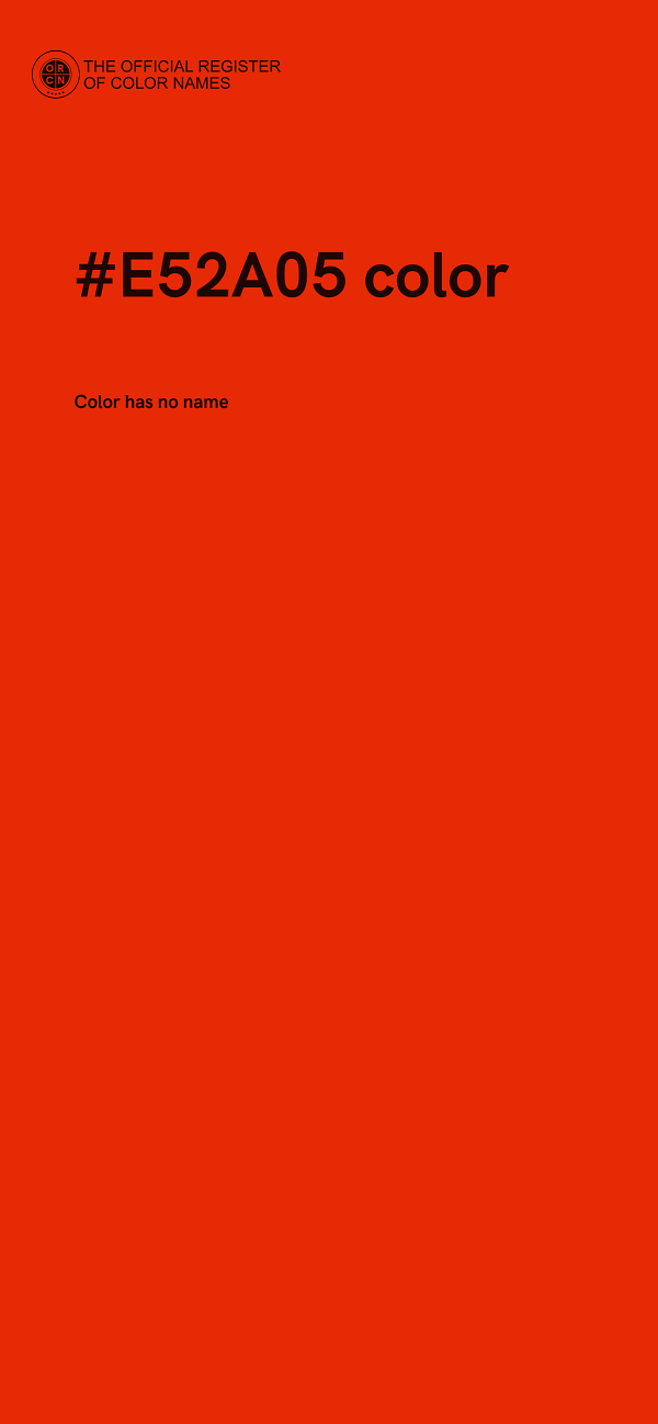 #E52A05 color image