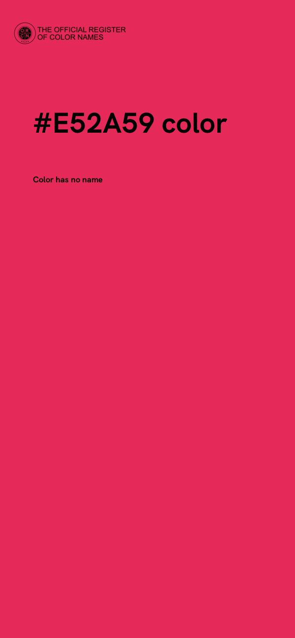#E52A59 color image