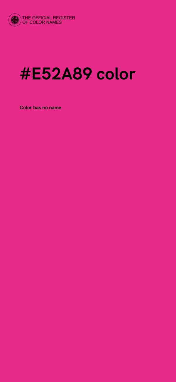 #E52A89 color image