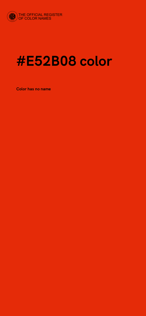 #E52B08 color image
