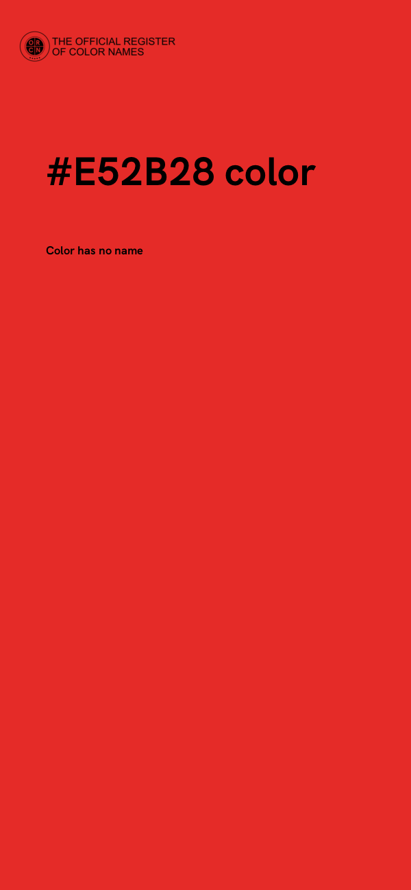 #E52B28 color image