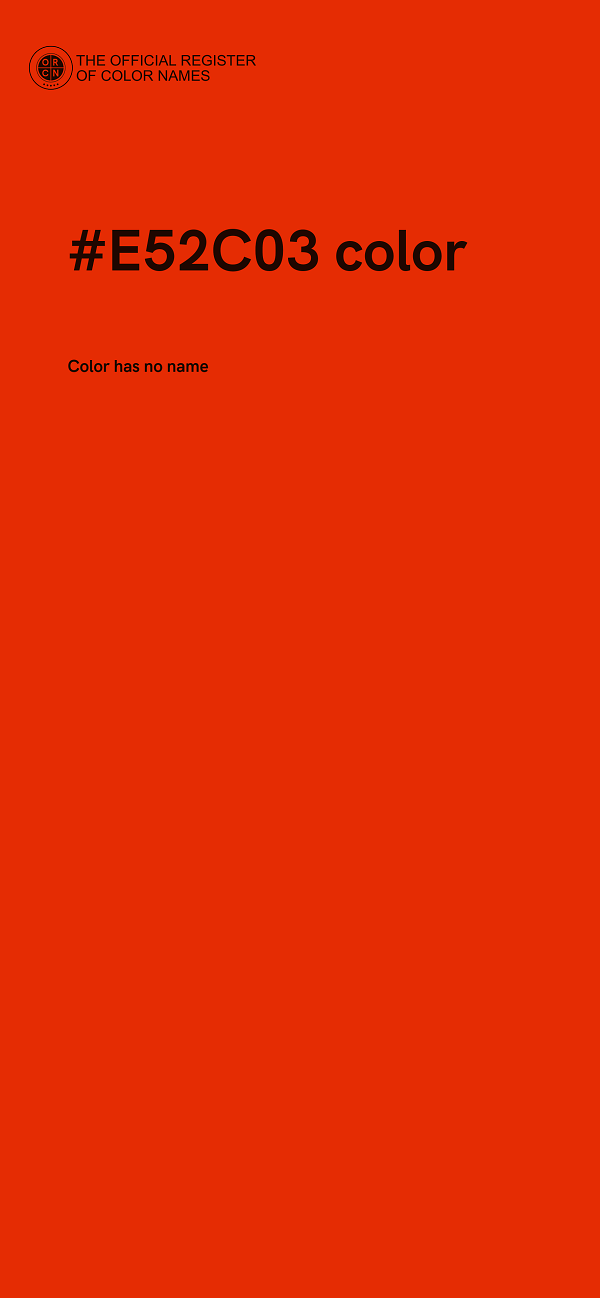 #E52C03 color image
