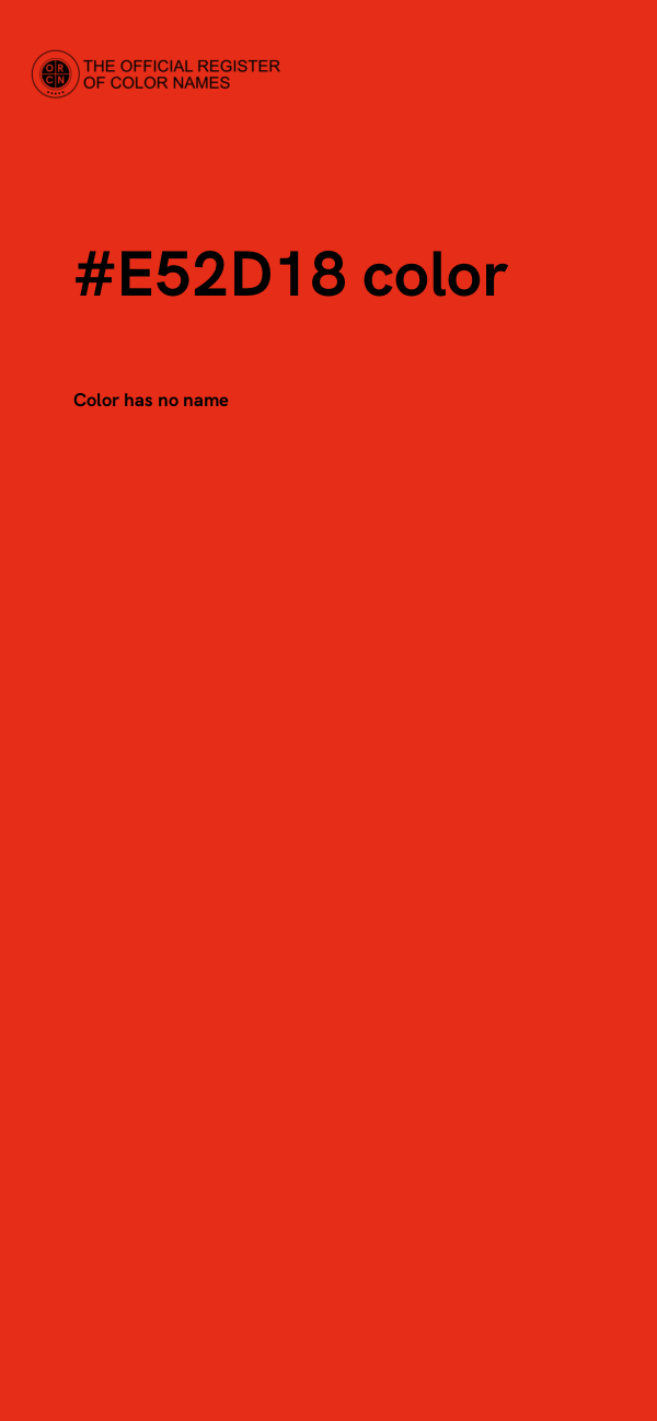 #E52D18 color image