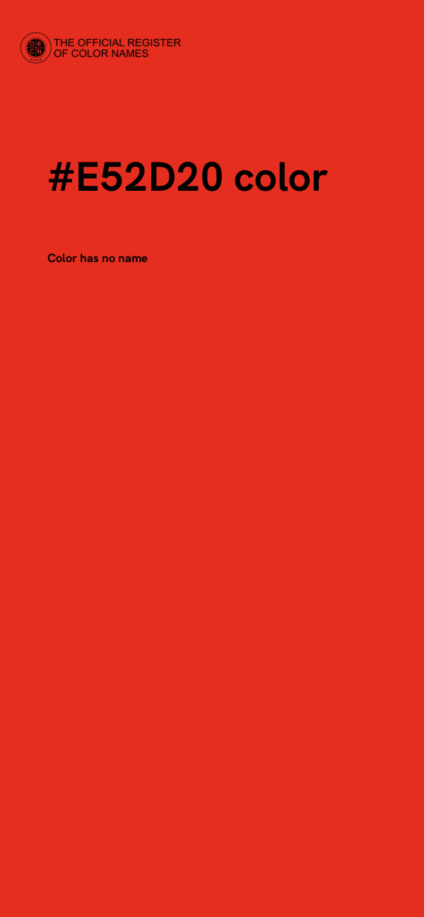 #E52D20 color image