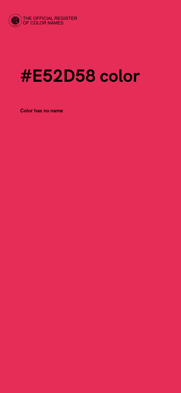 #E52D58 color image