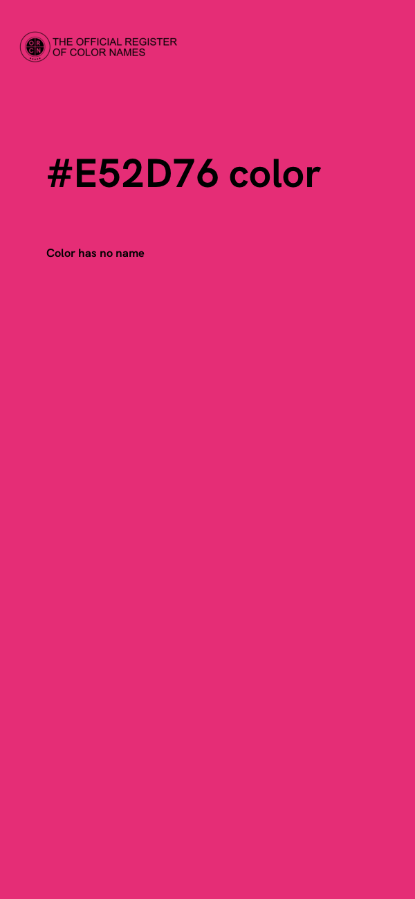 #E52D76 color image