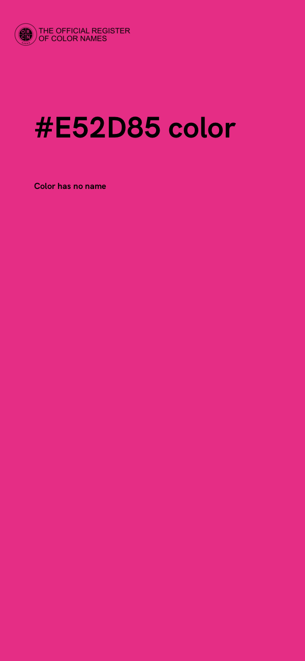 #E52D85 color image